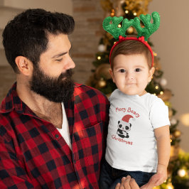 Panda in kerstmuts – Zalig Beary Kerstmis Kinder Shirts