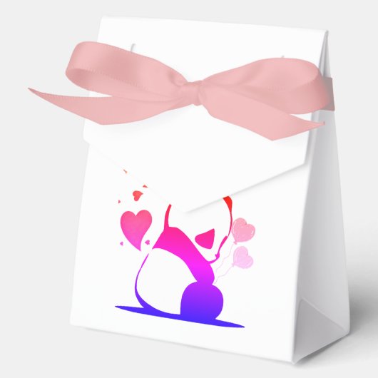 panda in pink bedankdoosjes (Voorkant)