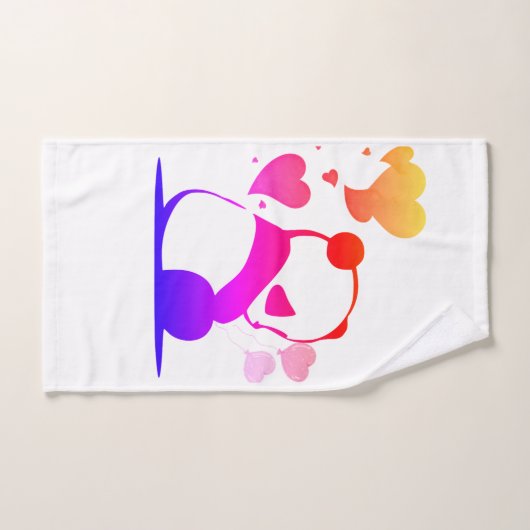 Panda in pink handdoek (Handdoek)