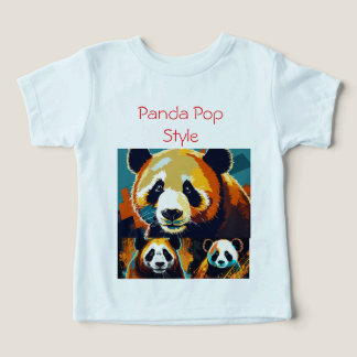 Panda in Pop stijl shirt ontwerp