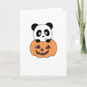 Panda in Pumpkin Sweet Pandas Happy Halloween Kaart (Voorkant)