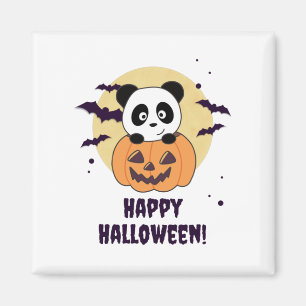 Panda in Pumpkin Sweet Pandas Happy Halloween Magneet