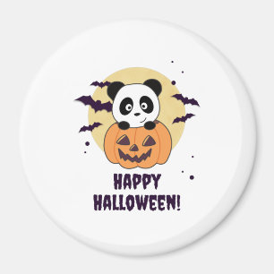 Panda in Pumpkin Sweet Pandas Happy Halloween Magneet