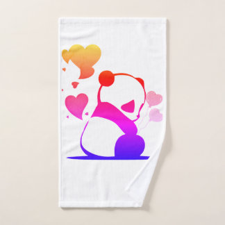 Panda in roze handdoek