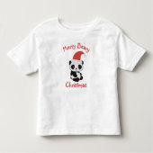 Panda in Santa Hat – Merry Beary Christmas Kinder Shirts (Voorkant)