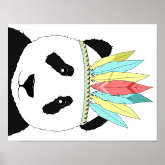 Panda in stijl poster