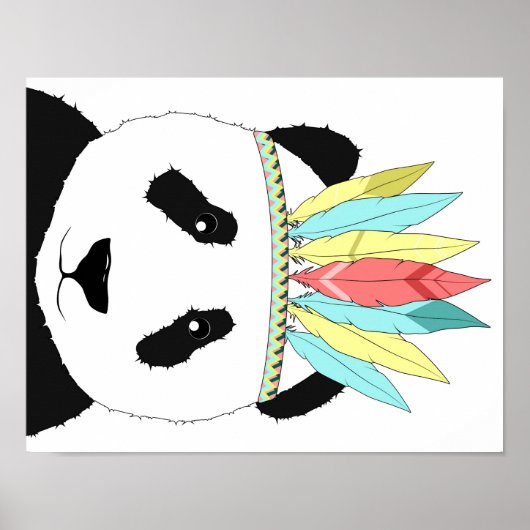 Panda in stijl poster (Voorkant)