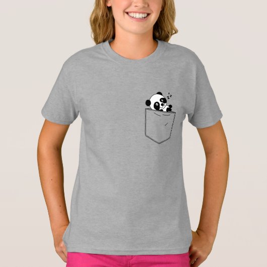 Panda in zakje met slaapstand t-shirt (Voorkant)