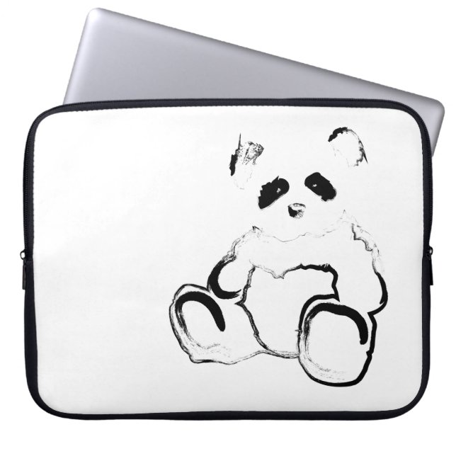 panda-inkt laptop sleeve (Voorkant)
