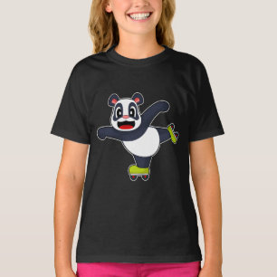 Panda Inline schaatsen Rollerblades T-shirt