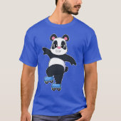 Panda Inline skating Inline skates Sports T-shirt (Voorkant)