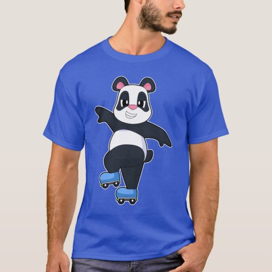 Panda Inline skating Inline skates Sports T-shirt (Voorkant)