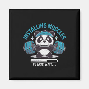 Panda installeren van spieren aub wachten gewichth magneet