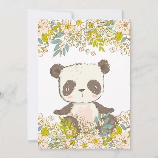 Panda Invitation Kaart (Achterkant)