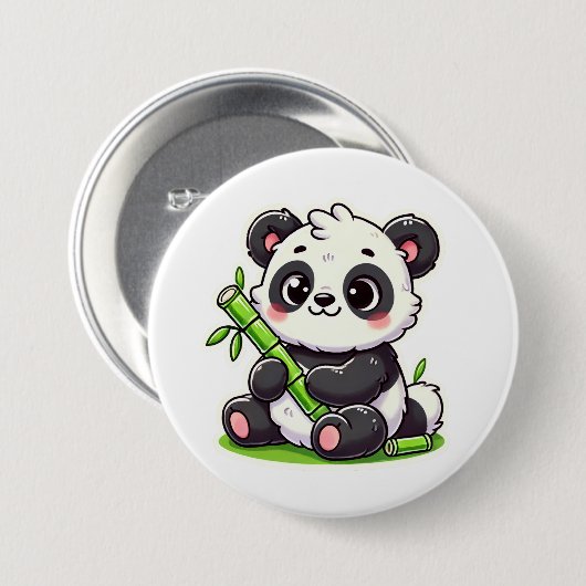 Panda | Ivaniby Ronde Button 7,6 Cm (Voorkant /achterkant)