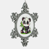 Panda | Ivaniby Tin Sneeuwvlok Ornament (Links)