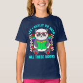 Panda Ja, ik heb echt al die boeken nodig T-shirt (Voorkant)