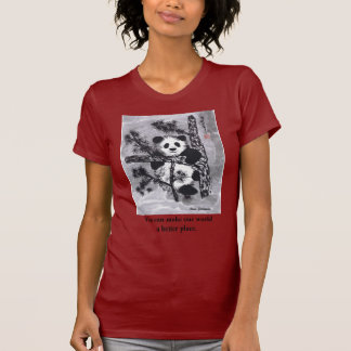 Panda - Je kunt de wereld beter maken. T-shirt