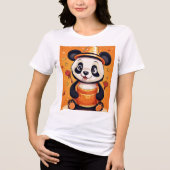 "Panda Jubileum Celebration T-shirt" Tri-Blend Shirt (Voorkant)