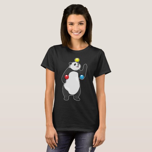 Panda Juggler Juggle T-shirt (Voorkant volledig)