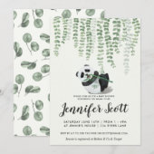 Panda Jungle Baby Shower Uitnodiging (Voorkant / Achterkant)