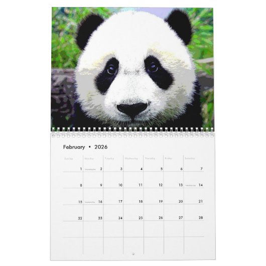 Panda Kalender (Feb 2026)