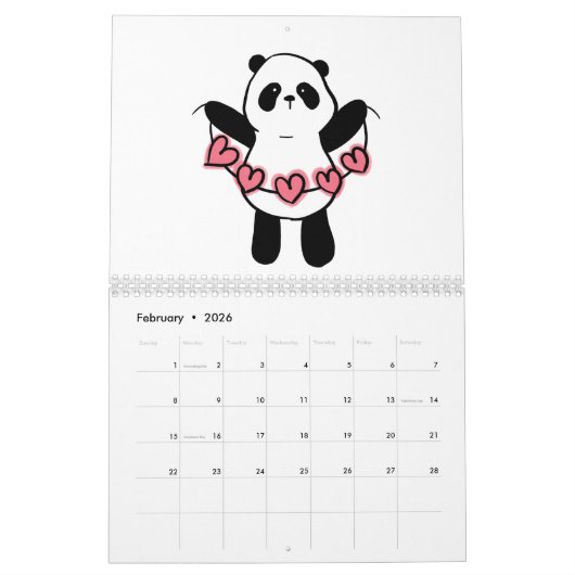 Panda Kalender 2024 (Feb 2026)