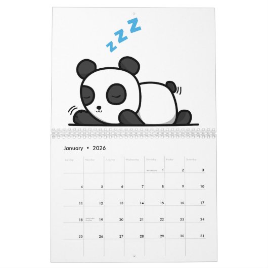 Panda Kalender 2024 (Jan 2026)