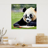 Panda-Kantoor voor leesdoeleinden aanpassen Poster (Keuken)