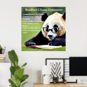 Panda-Kantoor voor leesdoeleinden aanpassen Poster (Thuiskantoor)