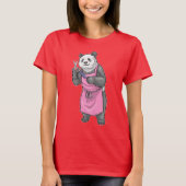 Panda kapper schaarkam t-shirt (Voorkant)