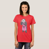 Panda Kappersschaar Kam T-shirt (Voorkant volledig)