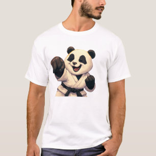 Panda Karate Master - Schattigee vechtsporten T-shirt