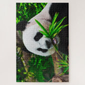 Panda kauwt op bamboe legpuzzel (Verticaal)