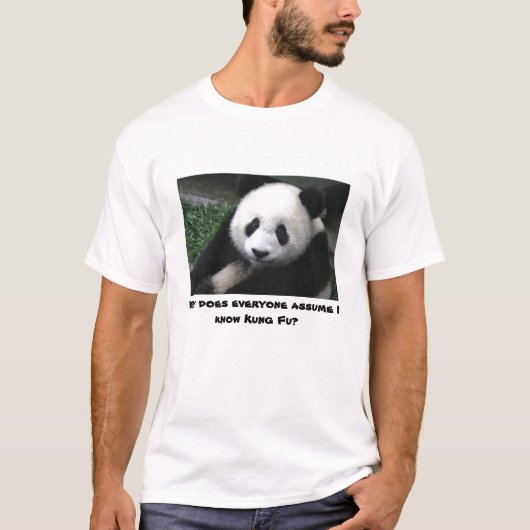 Panda kent Kung Fu niet T-shirt (Voorkant)