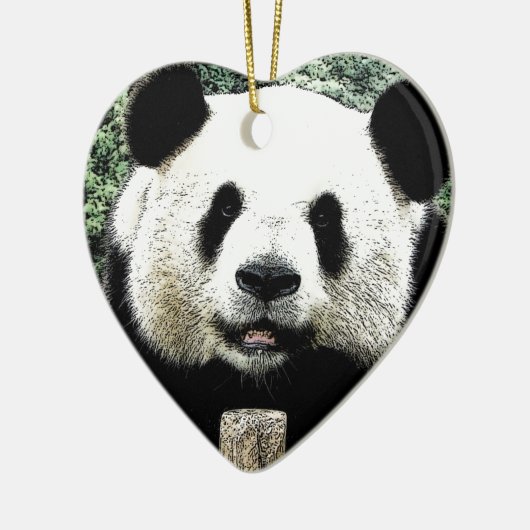 Panda Keramisch Ornament (Links)
