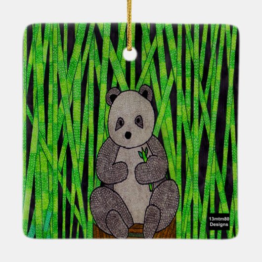 Panda - Keramisch Ornament (Achterkant)