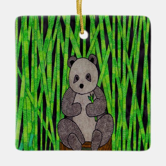 Panda - Keramische Versiering Keramisch Ornament (Voorkant)