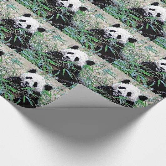 Panda kerst inpakpapier (Hoek)