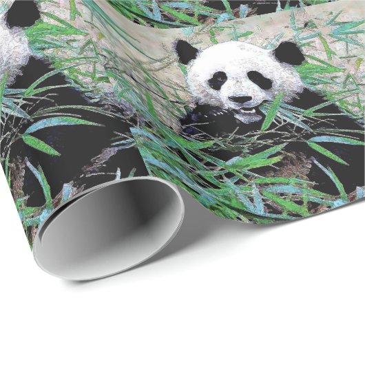 Panda kerst inpakpapier (Rol Hoek)
