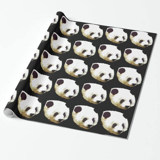 Panda Kerst Inpakpapier (Uitgerold)