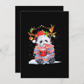 Panda kerst notitiekaartje (Voorkant / Achterkant)