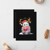 Panda kerst notitiekaartje (Voorkant / Achterkant in situ)