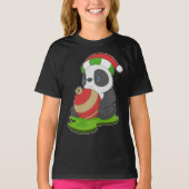 Panda kerstbel t-shirt (Voorkant)