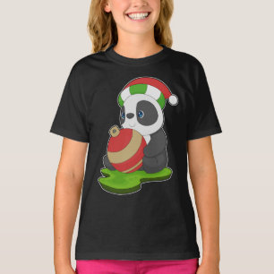 Panda kerstbel t-shirt