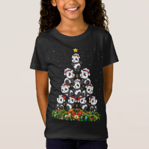 Panda-kerstboom - cadeau voor kerstmis in Panda T-shirt