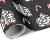 Panda kerstboom Funny Animal Kerstmis Cadeaupapier (Rol Hoek)