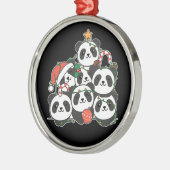 Panda kerstboom Funny Animal Kerstmis Cerami Metalen Ornament (Links)