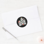 Panda kerstboom Funny Animal Kerstmis Classi Ronde Sticker (Envelop)