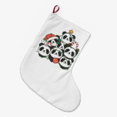 Panda kerstboom Funny Animal Kerstmis Grote Kerstsok (Voorkant (Hangend))